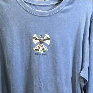 Life Is Good Sky Blue Graphic Tee